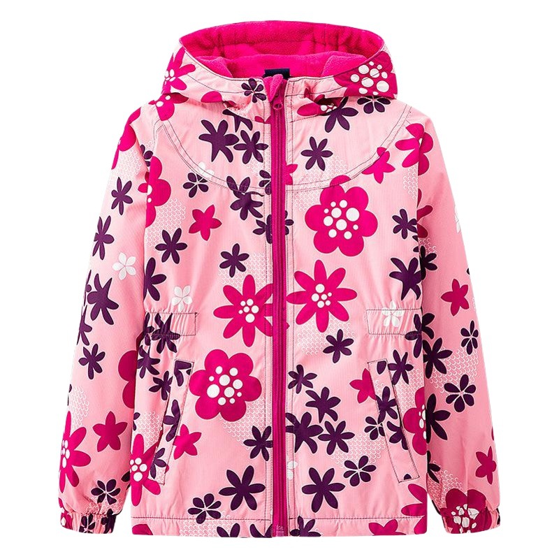 Children's Clothing Autumn and Winter New Style Girls' Medium-Length Windbreaker Little Girl's Velvet Thickeneded Top Kidsren's Jacket
