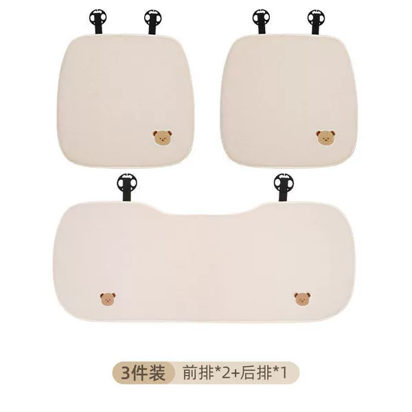White pillow, set, with little bears, 3 piece set