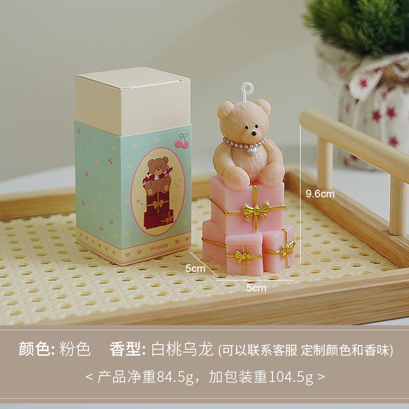 かわいいキャンドルオーナメントクリスマスクリエイティブお土産誕生日ギフトキャンドルクロスボーダーベアアロマセラピーキャンドルカスタマイズ|undefined