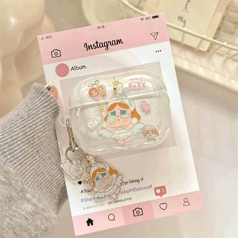 Angel Cry Baby es adecuado para airpods 4 generación, estuche de protección bluetooth airpodspro3 auriculares huaqiangbei 5 generación
