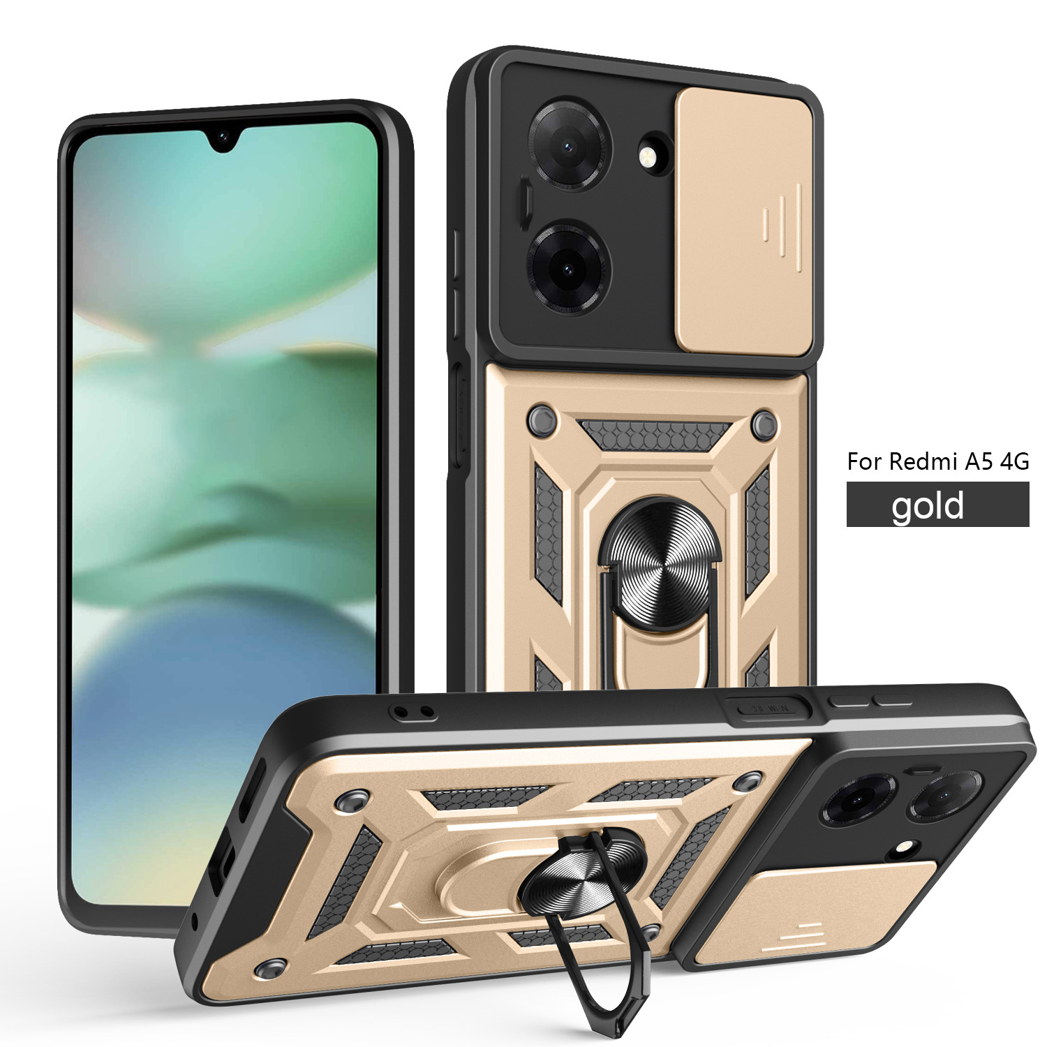 Adecuado para RM A5 171MM funda para teléfono móvil 173MM funda protectora anti-caída POCO C71 ventana corrediza dos en uno image 12