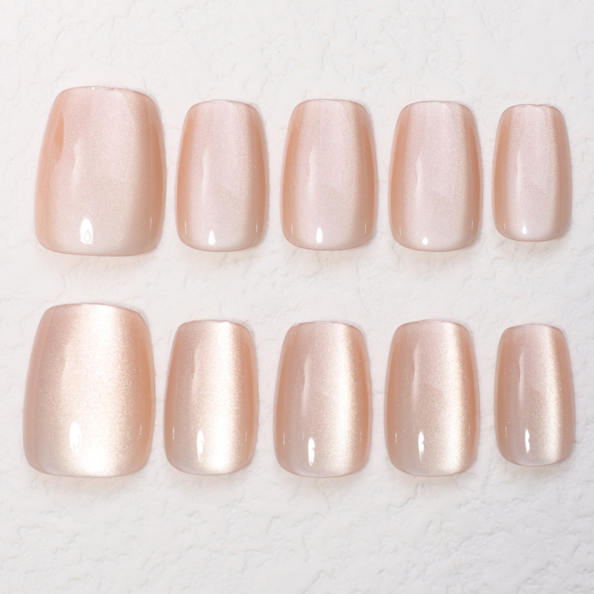 Nuevo 10 piezas de cristal de hielo transparente ojos de gato usar uñas falsas sensoriales avanzadas ojos de gato parche de uñas manuales