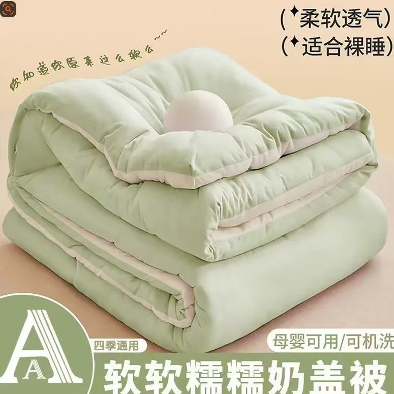 Thickened Warm Cotton Quilt for Home Use in Winter, Spring, and Autumn, Suitable for Air Conditioning, Single or Double Dormitory