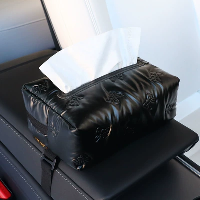 Car Tissue Box with Bowknot, Car tissue box/set - black