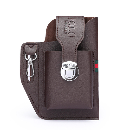 Men's Phone Waist Bag with Multi-functional Belt, Suitable for Work Site Use, Leather Case for Men, Can Hold Cigarette Box