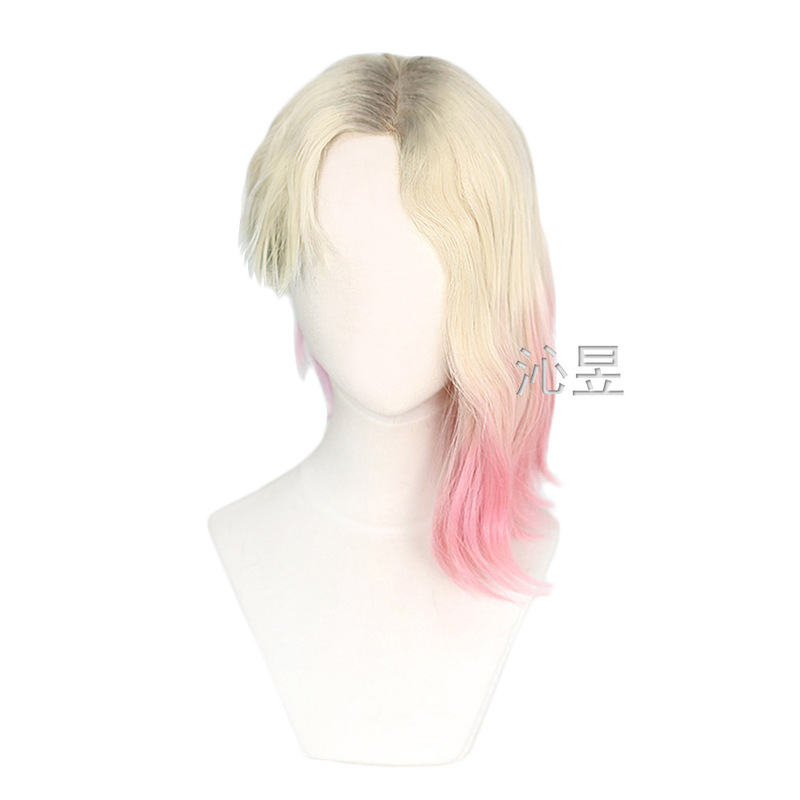 Qin Yu osseoca Spider Gwen cos Wig Gradient Female Spider-Man Vertically Parallel