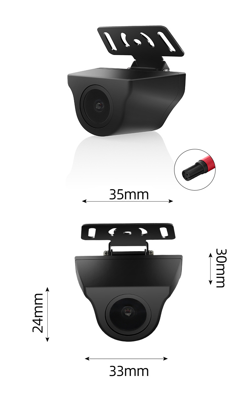 Streaming Media 1080P High-Definition Night Vision 4-Hole Dash Cam Rear Vehicle Camera Reversing Image