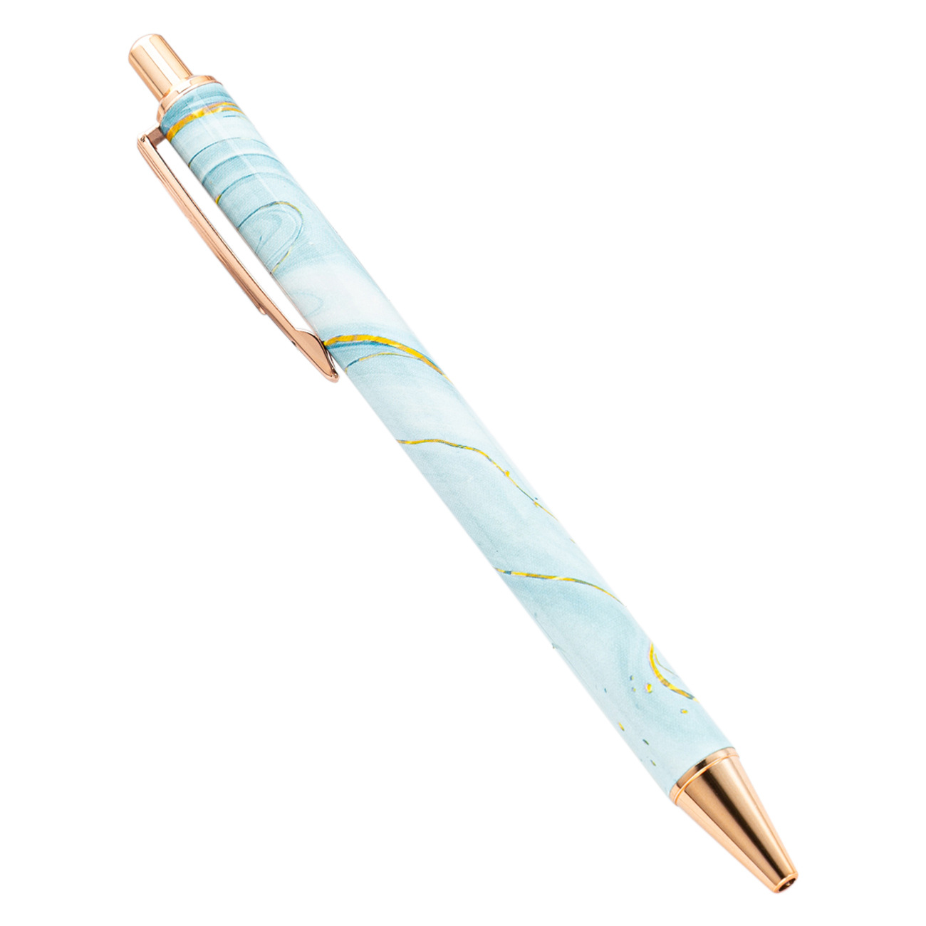 Nuevo empuje bolígrafo patrón de impresión de transferencia de calor simple prensa publicidad pluma estudiante creativo lindo escritura pluma de metal