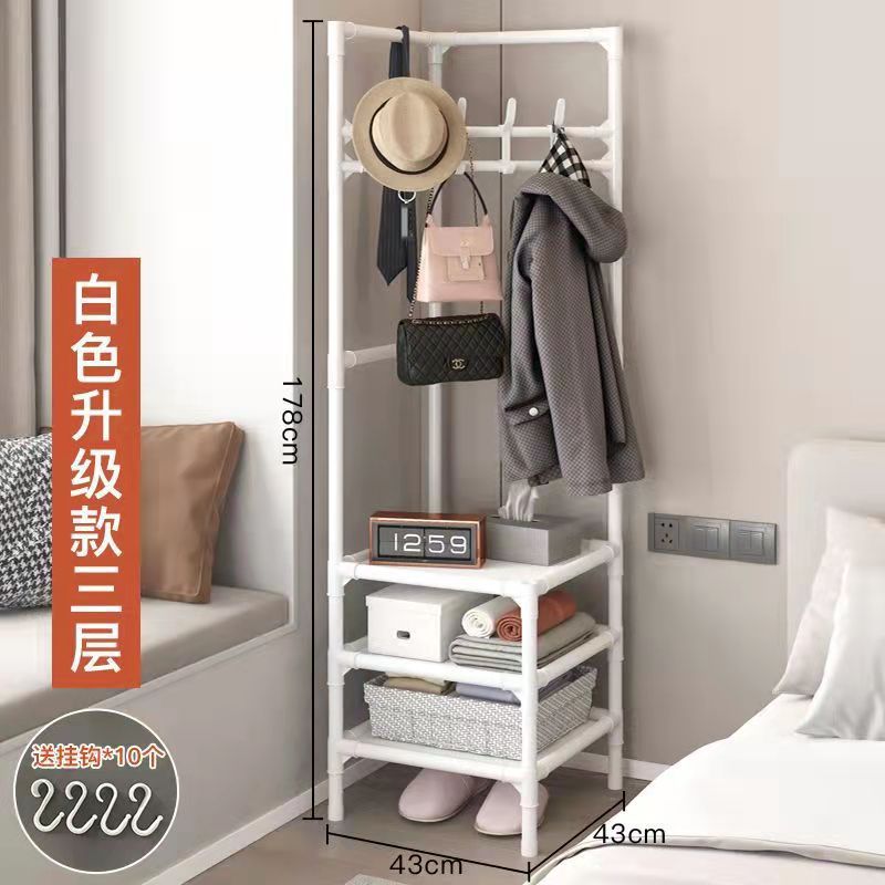 Percha de ropa de esquina multicapa ensamblada esquina dormitorio ligero lujo colgar percha de ropa multifuncional almacenamiento estante de piso doméstico