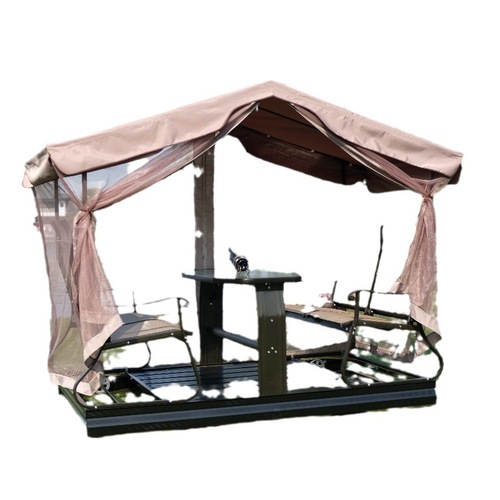 Outdoor Power Swing Chair Courtyard Swing Chair with Canopy Outdoor Villa Swinging Table and Chairs