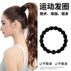 女性用のハイエンドの厚いビーニーヘアバンド、スポーツとフィットネスのヘアロープ、高弾性ヘッドロープ、ポニーテールゴムバンドヘッドバンド
