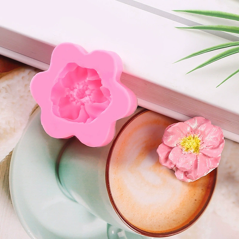 Объемный fondant с розой, силиконовая форма, DIY, 3D цветок