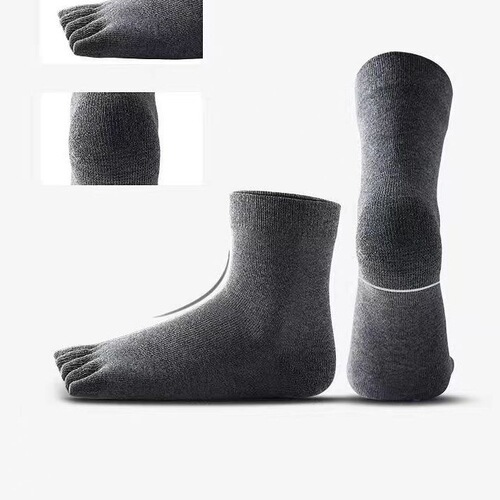 Five-finger socks for men and women, deodorant, four-season mid-calf sweat-absorbent split-toe socks for men and women, business mid-calf split-toe socks, cotton socks
