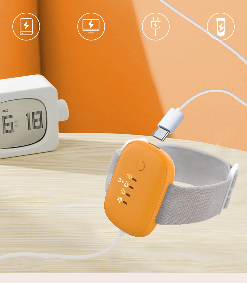 橙色尿湿提醒器夹子款