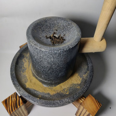I9EK 模造宋代茶初心者用石臼石転送抹茶石臼茶石臼ミニバケツ