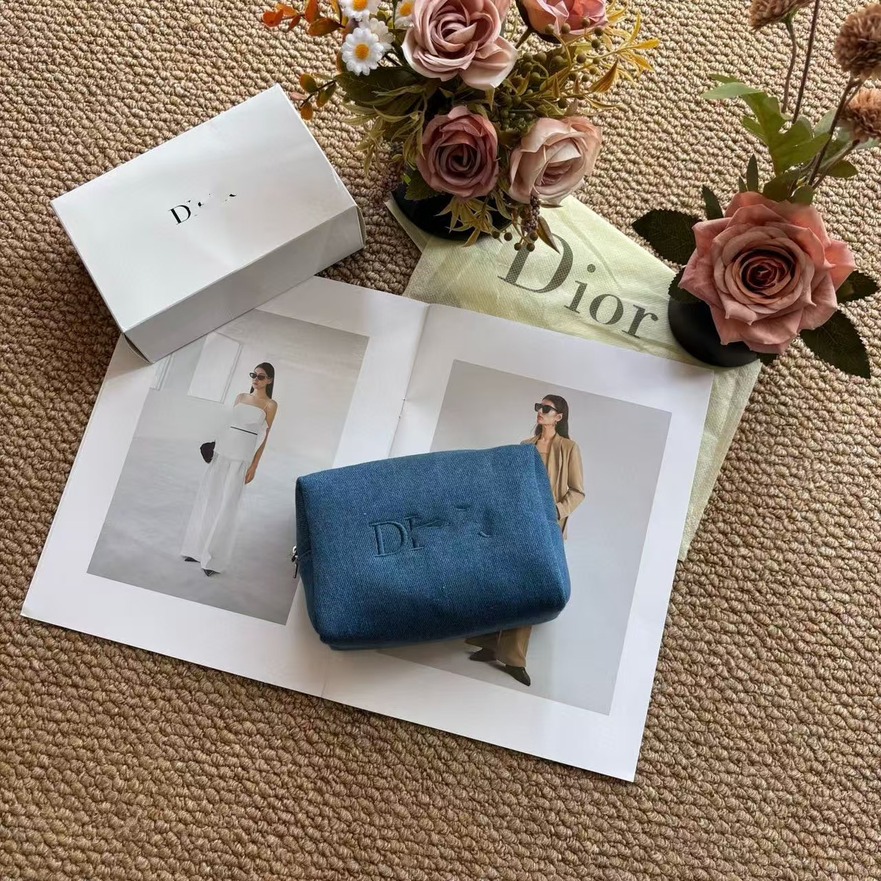 Məxmər kosmetik çanta, fermuarlı, kiçik ölçülü makiyaj çantası