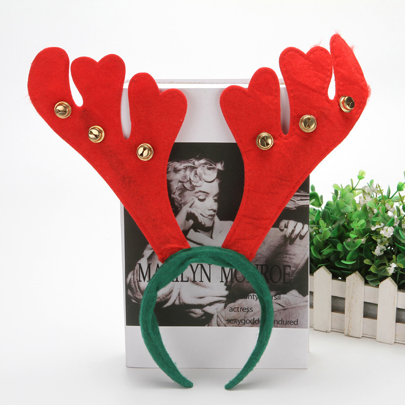 Navidad transfronteriza corn de ciervo corn de ciervo campana corn de ciervo corn de ciervo fiesta de Navidad accesorios para el cabello