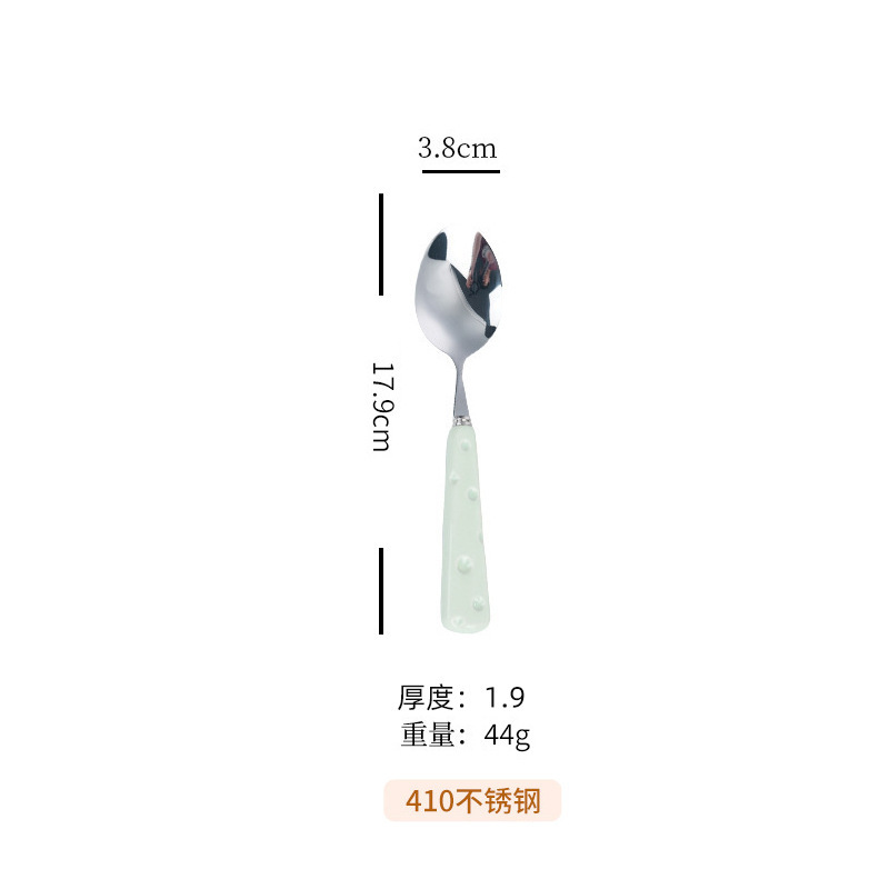 304ステンレスナイフフォークスプーン4点セット高颜値チーズ柄洋食食器家庭用ステーキナイフフォークデザートスプーン|undefined
