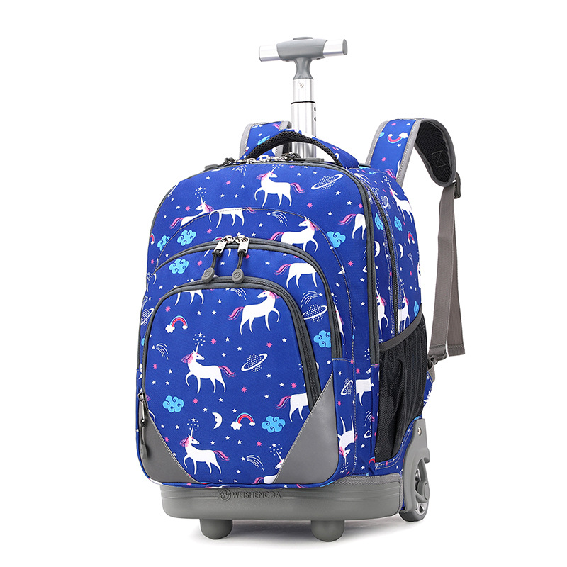 Transfronterizo popular estudiante de secundaria trolley mochila subir escaleras chico mujer de gran capacidad 8-16 años estudiante de secundaria