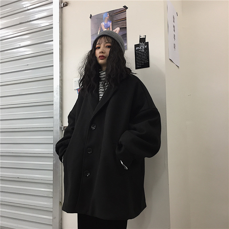 【原版做法】毛呢西装外套女大衣秋冬小个子赫本风情侣呢子外套