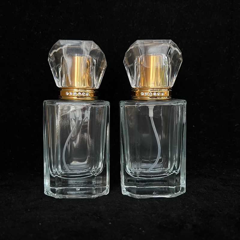 现货B117-35ml 时尚水晶盖香水喷雾瓶化妆品分装瓶便携式玻璃空瓶