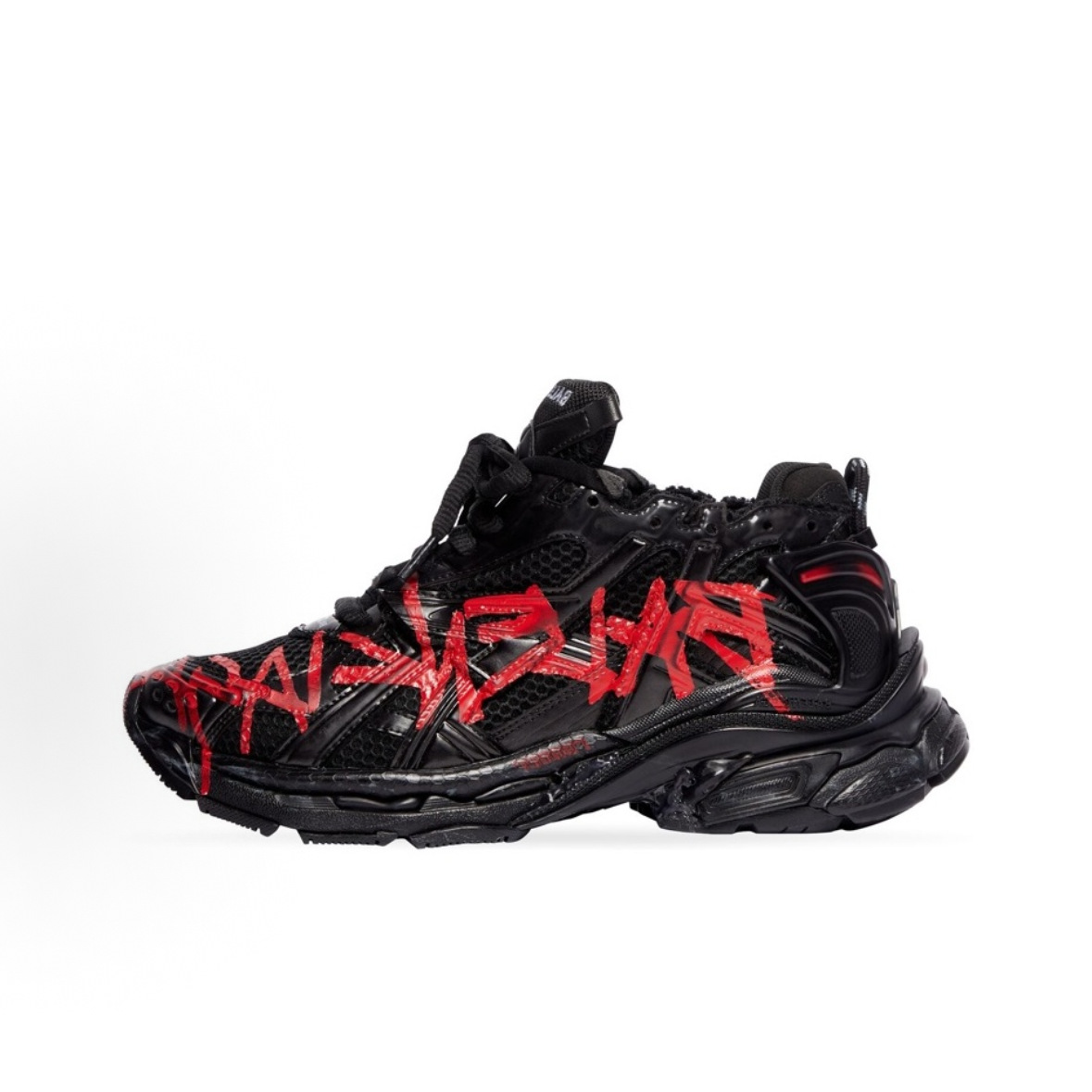 Balenciaga Runner Graffiti Black Red 677403W3RBQ1060