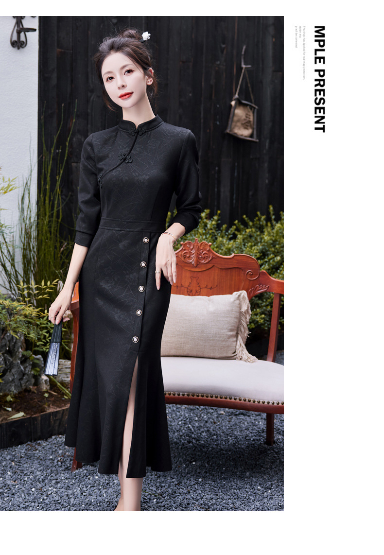 C9749 1590K VÁY ĐẦM LIỀN THÂN NỮ HANTDC DÁNG ÔM BODY GỢI CẢM SEXY MÙA XUÂN THU ĐÔNG KIỂU ĐUÔI CÁ THỜI TRANG NỮ G04 SẢN PHẨM MỚI