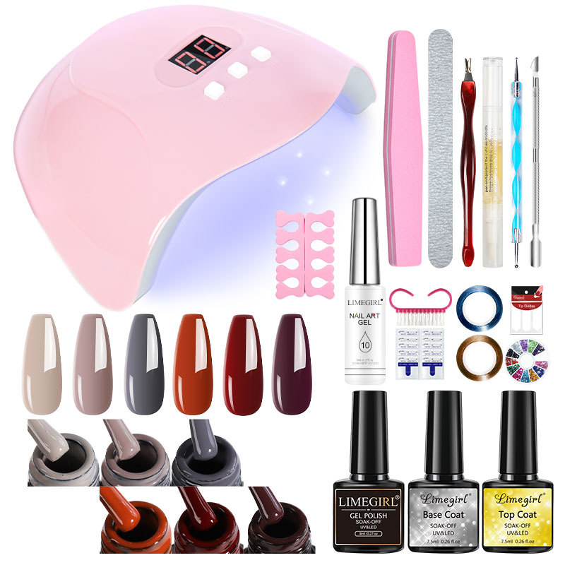 Meikedue Venta caliente traje de manicura herramientas de manicura pegamento de dibujo conjunto completo X3 máquina de fototerapia manicura profesional