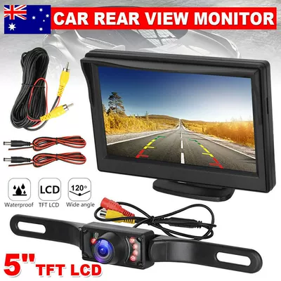 Reversing Video Images Hd Car-Mounted Display 5inch Desktop Suction Cup Display (Car display) - 5inch-desktop-suction-cup-wired-long-license-plate