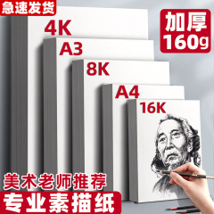 スケッチ紙は100枚の美術画紙4k絵画紙鉛画紙8k水彩紙児童初心者a 3画を厚くした