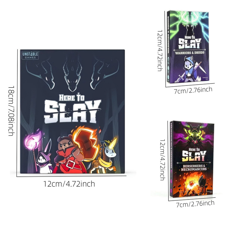 English Version Here to Slay Here to Fight Basic Plus Expansion Family Party Game Card Board Game