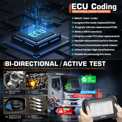 Avtomobil diaqnostika alətləri Truck Detector Diesel OBD