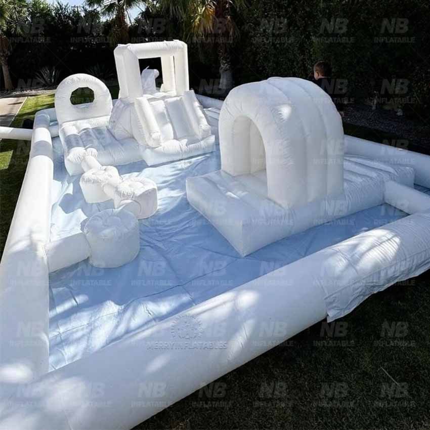 Trampolín inflable castillo inflable europeo al aire libre blanco boda trampolín fabricantes de modelo de aire al aire libre propuesta fiesta de cumpleaños