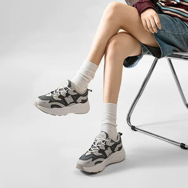 Wow! New Balance Men's and Women's Height-Increasing Fashion Dad Sneakers, Breathable Mesh Casual Shoes for Spring and Autumn