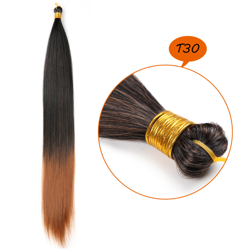 Perücke nahtlose Haarverlängerungen Dreadlocks Perücke gerades Massenhaar Hochtemperatur-Drahtperücke Haarverlängerungen gerader Haargriff_voghion.com