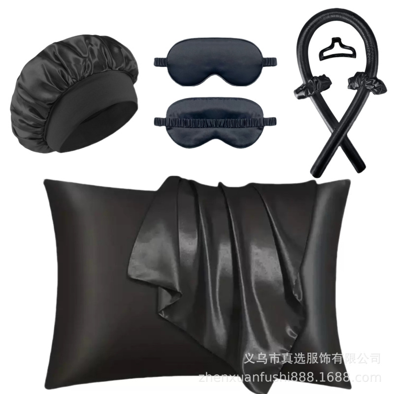 跨境亚马逊热销无热卷发棒懒人夏季清凉丝滑多件套卷发美发化妆神|undefined