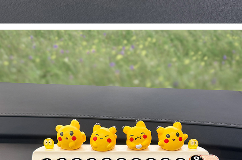 New Pikachu Temporary Parking Number Plate, High-Looking Moving License Plate, Cute Cartoon Car Moving Phone Plate