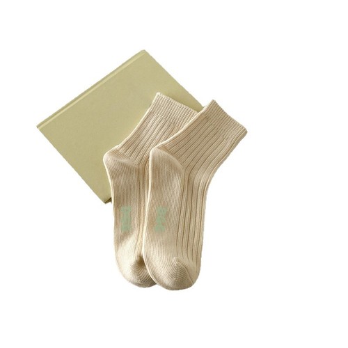Medium tube socks for women in spring and autumn solid color candy color women's socks macaron cream sweat-absorbing stockings Korean wholesale