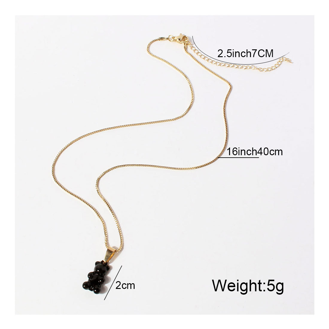 5g Weight Fashion Bear Alloy Copper Wholesale Pendant Necklaces