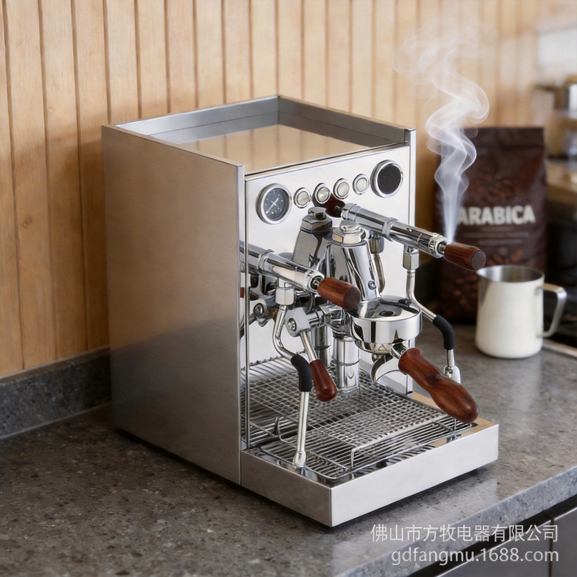 Exportación de comercio exterior de 5L cafetera semiautomática comercial, cafetera de espresso doméstica profesional