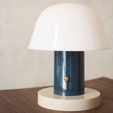 丹麦可爱小台灯充电触摸卧室床头灯客厅北欧现代简约氛围蘑菇灯