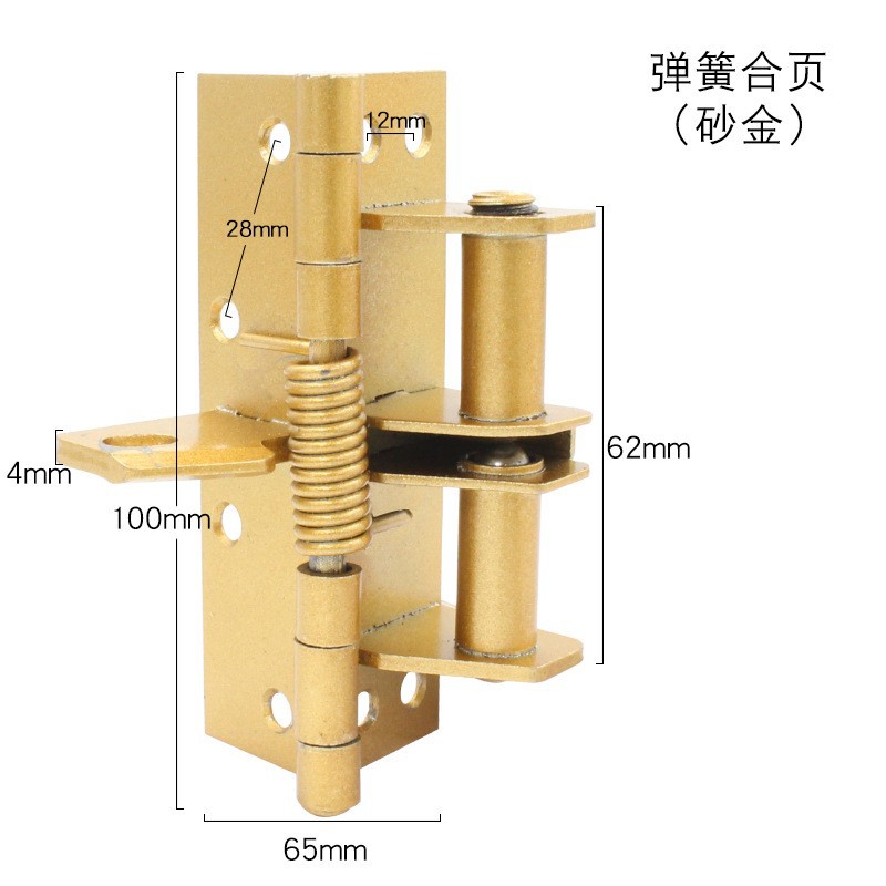 Puerta de entrada libre bidireccional con bisagra de resorte abierta automática de rebote doble puerta de cintura de 4 pulgadas y 5 pulgadas de hardware de acero inoxidable