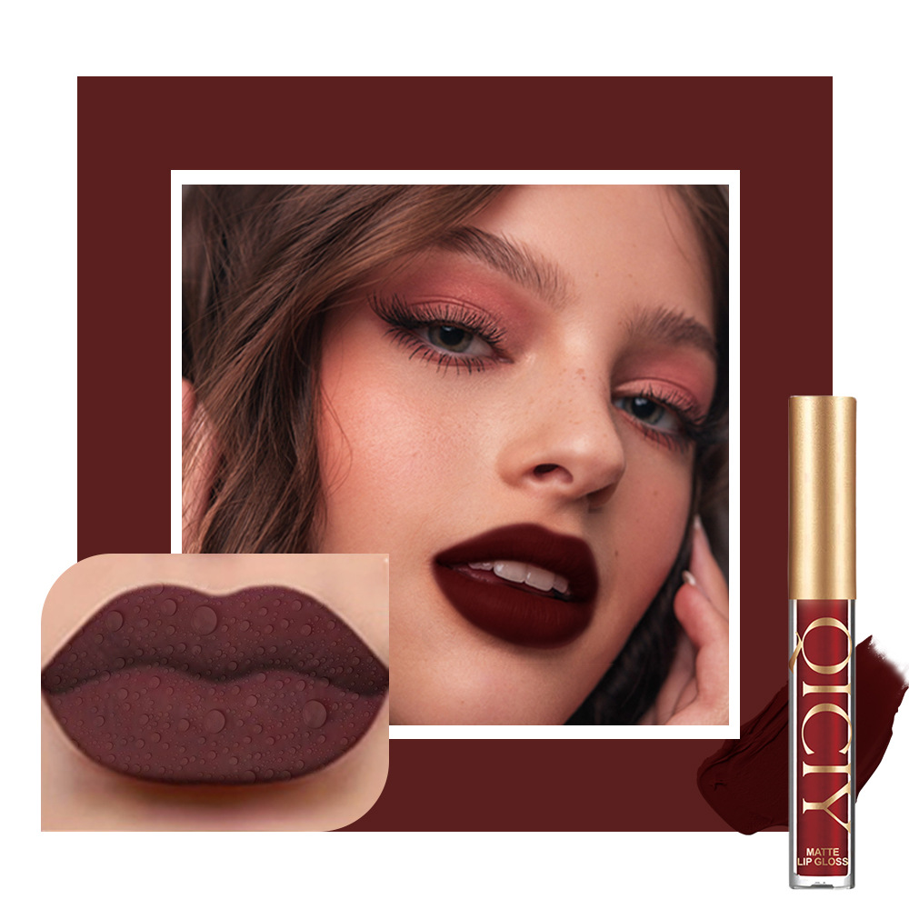 Exklusives QICIY-Lippenglasur-Set, matt, perlmuttartig, Antihaft-Lipglasur, beliebter Lipgloss, 11 Farben_voghion.com