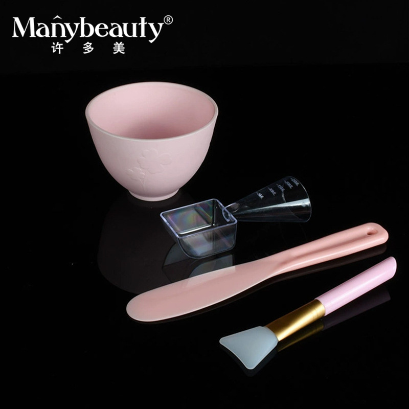 Four-leaf clover bowl set silicone mask bowl set Soft bowl Soft film powder mixing tools to blend beauty salon