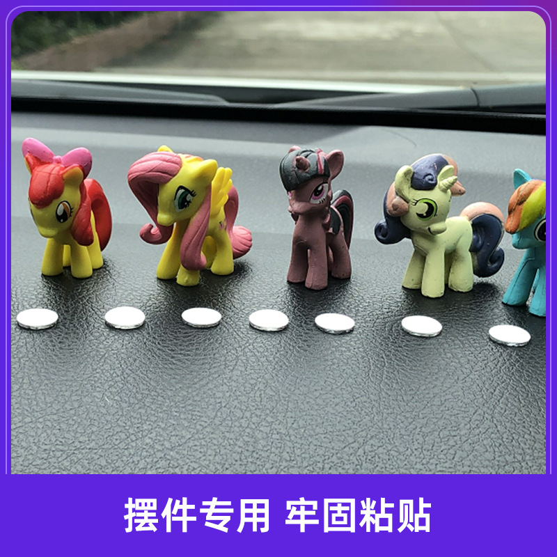 Venta al por mayor acrílico adhesivo de doble cara pequeña base de pato amarillo decoración del coche perfume película fija transparente redondo Adhesivo removible