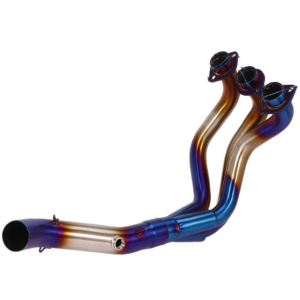 Suitable for MT09 XSR900 MT-09 Tracer900 motorcycle modified exhaust pipe front section middle section stainless steel