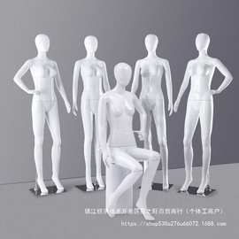 女模特全身道具人体人台假人光头婚纱橱窗女装服装店衣服展示批发