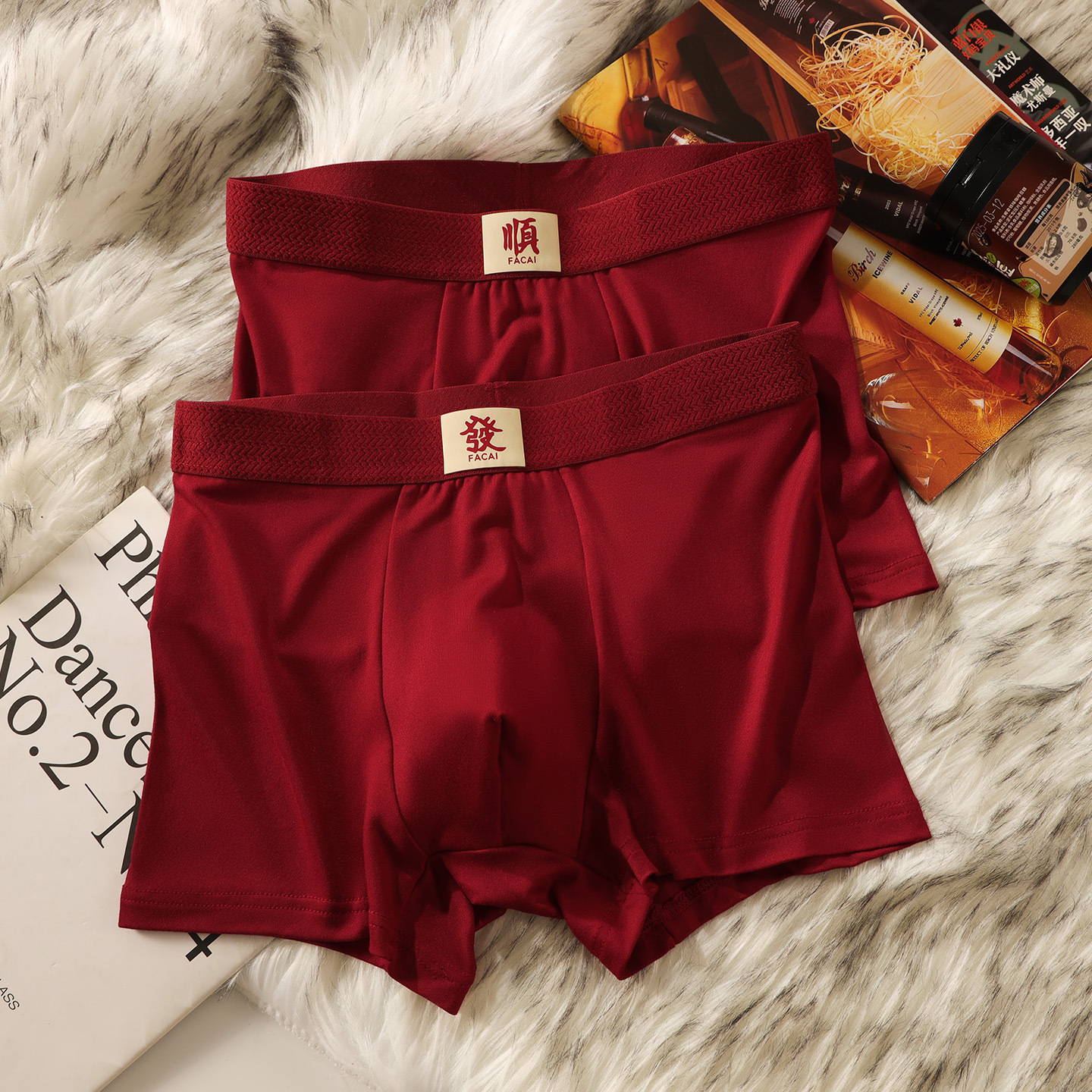 Pantalones rojas deportivas masculinas antibacterianas de alta calidad para hombres, pantalones cortos de ángulo plano para hombres, pantalones de hombre