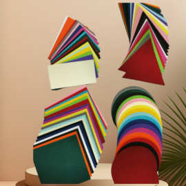 彩色小纸片卡纸 EVA几何图形圆形正方形三角形长方形数字卡认知卡