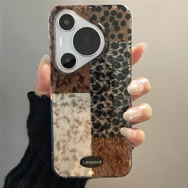 豹纹拼接轻奢适用华为mate70pro手机壳P70全包双层IMD高级感60女|undefined